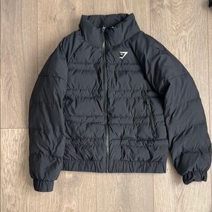 Gymshark Black Puffer Jacket